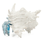 Статуэтка голубой рак с белой раковиной Marine Accessories варинант исполнения - 4 | Loft Concept в Тюмени