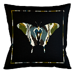 Подушка декоративная бабочка сине-зелёный орнамент Ikat Pattern варинант исполнения - 1 | Loft Concept в Тюмени