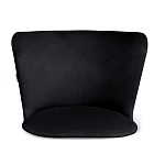 Барный стул со спинкой на 4-х коричневых ножках Черный Велюр Ava Charm варинант исполнения - 3 | Loft Concept в Тюмени