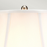 Настольная лампа с фарфоровым основанием с декоративным орнаментом и белым абажуром на темной круглой подставке Elstead Lighting варинант исполнения - 2 | Loft Concept в Тюмени