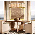 Люстра круглая Д80 см с абажуром из прямоугольных панелей Calling to Shine варинант исполнения - 1 | Loft Concept в Тюмени