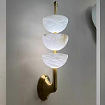 Бра с 3-мя мраморными плафонами в форме чаши Warm Marble Light варинант исполнения - 3 | Loft Concept в Тюмени