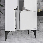 Комод белый с 4-мя дверцами на металлических ножках SPARK MULTIPURPOSE CABINET WHITE варинант исполнения - 12 | Loft Concept в Тюмени