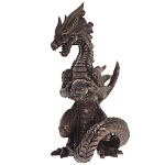 Декоративная статуэтка Дракон Dark Bronze Dragon Holding Sphere Statuette варинант исполнения - 4 | Loft Concept в Тюмени