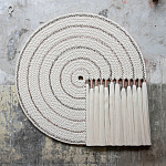 Художественный Гобелен Макраме White Disk Harmony варинант исполнения - 2 | Loft Concept в Тюмени