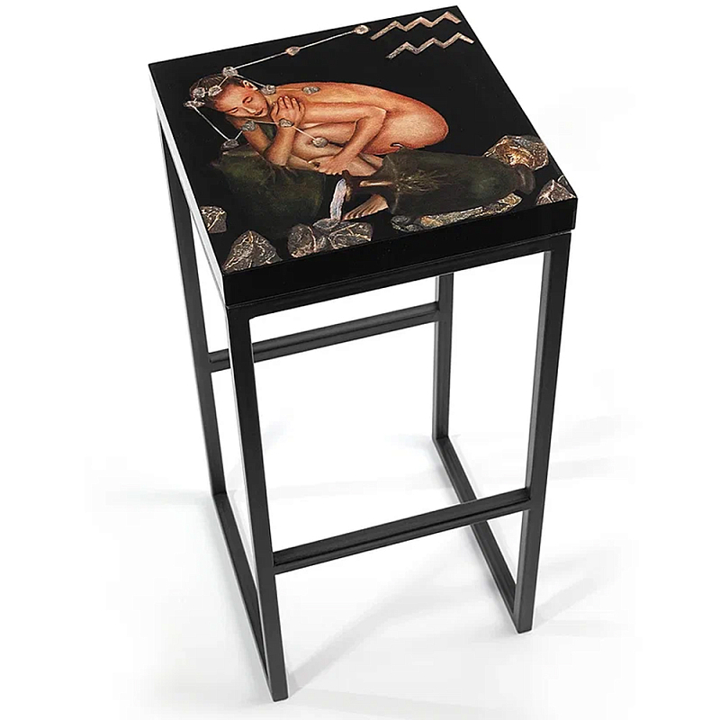 Барный стул Zodiac sign Водолей Черный Мульти в Тюмени | Loft Concept 