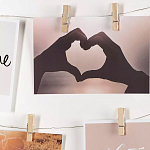 Рамка для фото с подсветкой c 6-ю деревянными прищепками в комплекте Photo Backlight варинант исполнения - 4 | Loft Concept в Тюмени