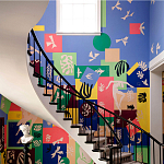 Обои ручная роспись в стиле Арт-деко Jazz Special Colourway on dyed silk with embroidery варинант исполнения - 3 | Loft Concept в Тюмени