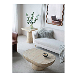 Столик кофейный кремового цвета с овальной столешницей и круглым основанием Cream Dalmen Table варинант исполнения - 9 | Loft Concept в Тюмени