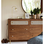 Комод с 6-ю ящиками с декором из ротанга Degarmo Chest of Drawers варинант исполнения - 6 | Loft Concept в Тюмени