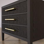 Тумба Primo  с тремя ящиками шпон темный орех варинант исполнения - 4 | Loft Concept в Тюмени