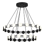 Люстра двухъярусная с круглыми светодиодными источниками света Maxine Light варинант исполнения - 4 | Loft Concept в Тюмени