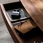 Кофейный стол овальный из дерева с 2-мя ящиками Coffee Walnut Table варинант исполнения - 8 | Loft Concept в Тюмени