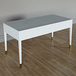 Письменный стол Elsa Dreams White Шпон дерево с двумя ящиками варинант исполнения - 5 | Loft Concept в Тюмени