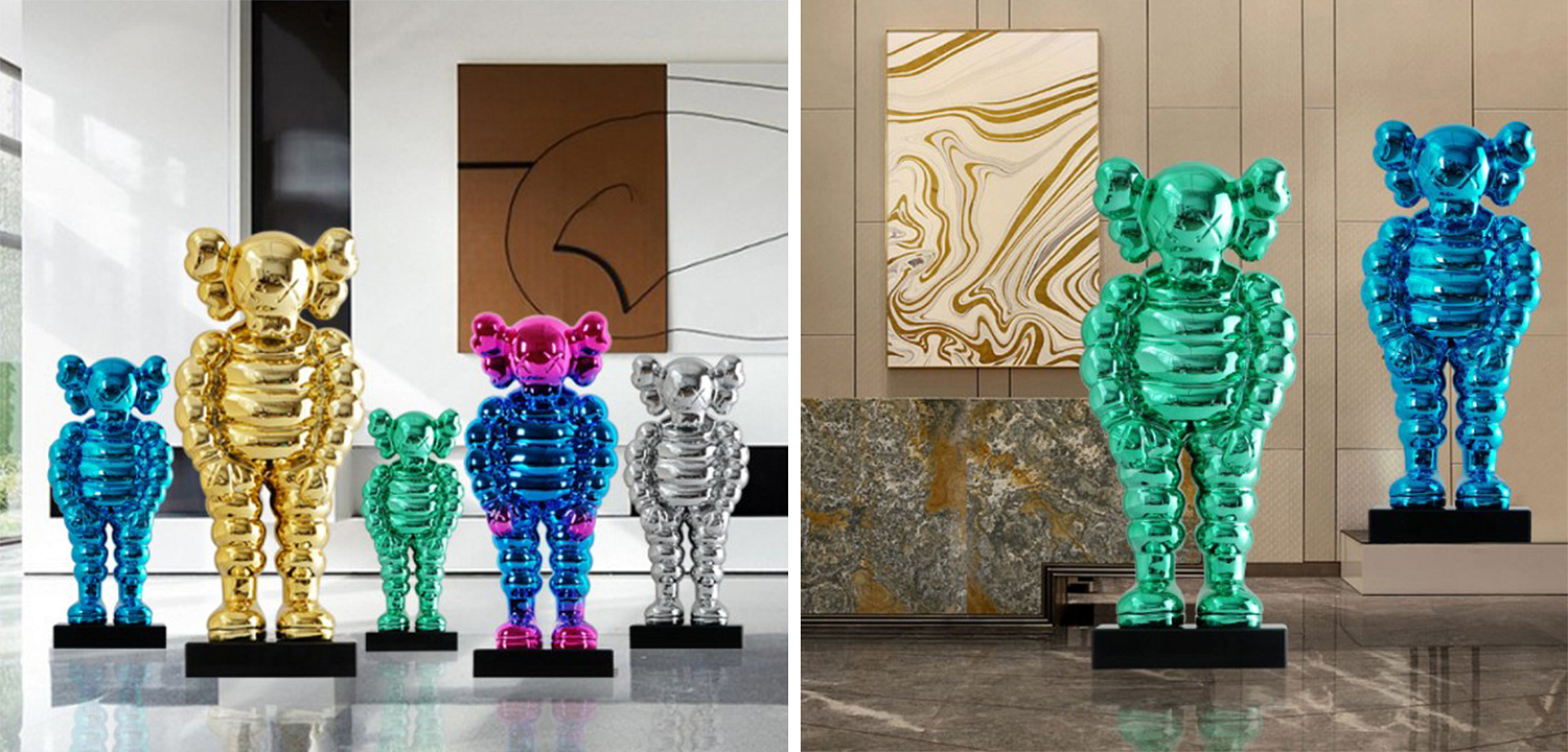 Статуэтка KAWS Bowed Down Blue on stand Статуэтка KAWS Bowed Down Blue on stand - Loft-Concept в Тюмени