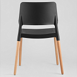 Пластиковый стул на ножках из массива бука Ferret Black 4 шт варинант исполнения - 3 | Loft Concept в Тюмени