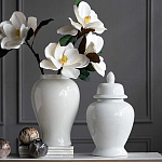 Ваза белая с крышкой однотонная Chinoiserie Ceramics варинант исполнения - 5 | Loft Concept в Тюмени