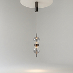 Подвесной светильник с плафоном из стекла с зеркальным градиентом Double Moon варинант исполнения - 3 | Loft Concept в Тюмени