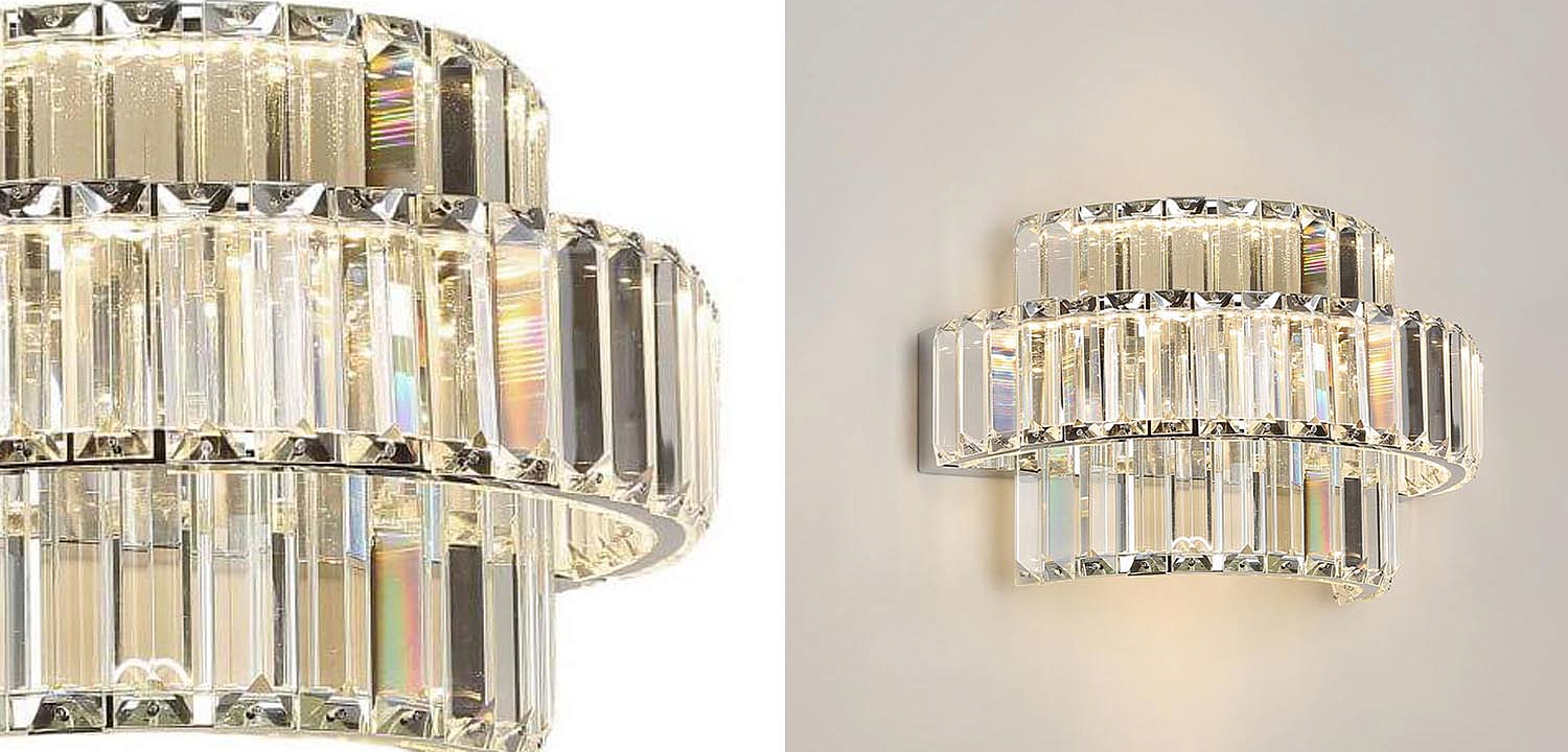 Бра Crystal Shine Linda Chrome Wall Lamp B Бра Crystal Shine Linda Chrome Wall Lamp B - Loft-Concept в Тюмени