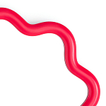 Настенное зеркало с волнистой рамой Mune Mirror Red варинант исполнения - 3 | Loft Concept в Тюмени