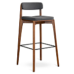 Барный стул из массива ясеня с обивкой из рогожки Elegant Ash варинант исполнения - 3 | Loft Concept в Тюмени