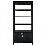 Стеллаж со стеклянными полками Elsa Dreams Black варинант исполнения - 7 | Loft Concept в Тюмени