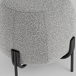 Пуф в ткани букле серого цвета Pikelet варинант исполнения - 4 | Loft Concept в Тюмени