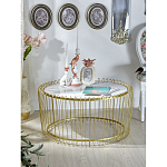 Журнальный столик с столешницей из мрамора на металлическом основании Table Vertical Planes варинант исполнения - 3 | Loft Concept в Тюмени