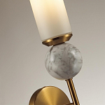 Бра с цилиндрическим матовым плафоном и шаром из камня на металлическом основании Orb Essence варинант исполнения - 6 | Loft Concept в Тюмени