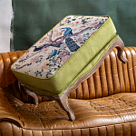 Банкетка из массива бука с изображением птиц и цветов Beige Green Chinoiserie Garden Banquette варинант исполнения - 2 | Loft Concept в Тюмени