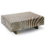 Кофейный стол Kenya Coffee Table Bone Inlay ZEBRA Beige  варинант исполнения - 3 | Loft Concept в Тюмени