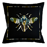 Подушка декоративная пчела сине-зелёный орнамент Ikat Pattern варинант исполнения - 1 | Loft Concept в Тюмени