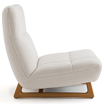 Кресло с обивкой букле Lino White  Boucle Armchair варинант исполнения - 3 | Loft Concept в Тюмени