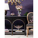 Чаша из прозрачного стекла на бронзовых ножках в виде стрекоз Eden Garden варинант исполнения - 5 | Loft Concept в Тюмени