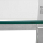 Стол письменный с прозрачной столешницей Corporate Identity варинант исполнения - 3 | Loft Concept в Тюмени