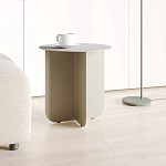 Cross журнальный столик серый из металла и кожи варинант исполнения - 1 | Loft Concept в Тюмени