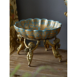 Чаша с орнаментом на бронзовых ножках в виде ангелов Eden Garden варинант исполнения - 5 | Loft Concept в Тюмени