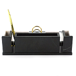 Настольный письменный набор из белого мрамора и змеевика Marble Accessory варинант исполнения - 3 | Loft Concept в Тюмени