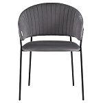 Стул в велюре серого цвета Horizon варинант исполнения - 2 | Loft Concept в Тюмени