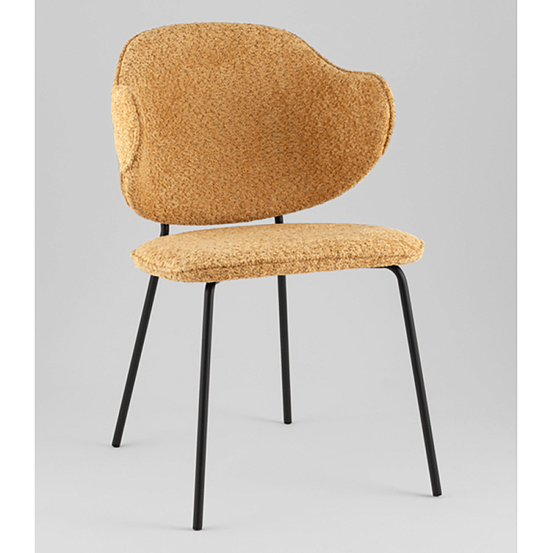 Стул Bellamy букле охра Охра Черный в Тюмени | Loft Concept 