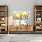 Витрина левая из массива дуба с 5-ю полками и 2-мя ящиками Tasteful Furniture варинант исполнения - 2 | Loft Concept в Тюмени