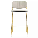 Стул барный широкой полукруглой спинкой на золотистых ножках Chair Smooth Shapes варинант исполнения - 1 | Loft Concept в Тюмени