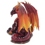 Декоративная статуэтка Дракон Красный Red Dragon with Orange Wings Statuette варинант исполнения - 2 | Loft Concept в Тюмени