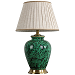 Настольная лампа с абажуром Beige Green Malachite Lampshade варинант исполнения - 2 | Loft Concept в Тюмени