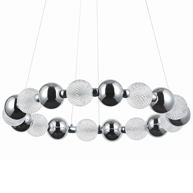 Светодиодная кольцевая люстра Crystal Globule Chrome Chandelier Хром Прозрачный Светодиодная кольцевая люстра Crystal Globule Chrome Chandelier Хром Прозрачный в Тюмени | Loft Concept