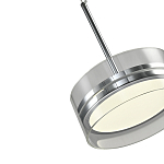 Подвесной светильник с прозрачным плафоном цилиндрической формы из акрила и стекла с пультом для регулировки света Glass Lamp Chromium варинант исполнения - 3 | Loft Concept в Тюмени