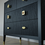 Бельевой Комод с 4 ящиками Elsa Dreams Black варинант исполнения - 3 | Loft Concept в Тюмени