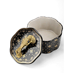 Шкатулка черного цвета с крышкой с фигуркой льва Eden Garden варинант исполнения - 4 | Loft Concept в Тюмени