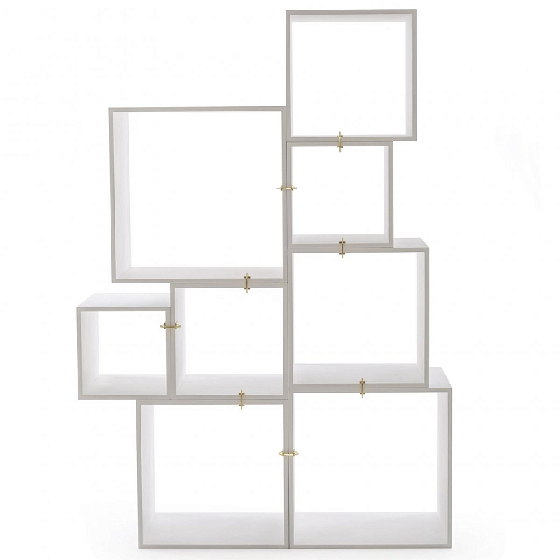 Стеллаж Seletti Assemblage White Белый Золотой в Тюмени | Loft Concept 
