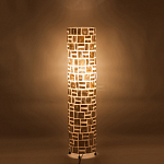 Торшер из перламутра на металлическом каркасе Indonesian Cylinder 2 варинант исполнения - 2 | Loft Concept в Тюмени